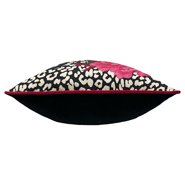 Furn Serpentine Kuddeöverdrag med Djurtryck, En Storlek, Rosa/Kolgrå Pink/Charcoal One Size
