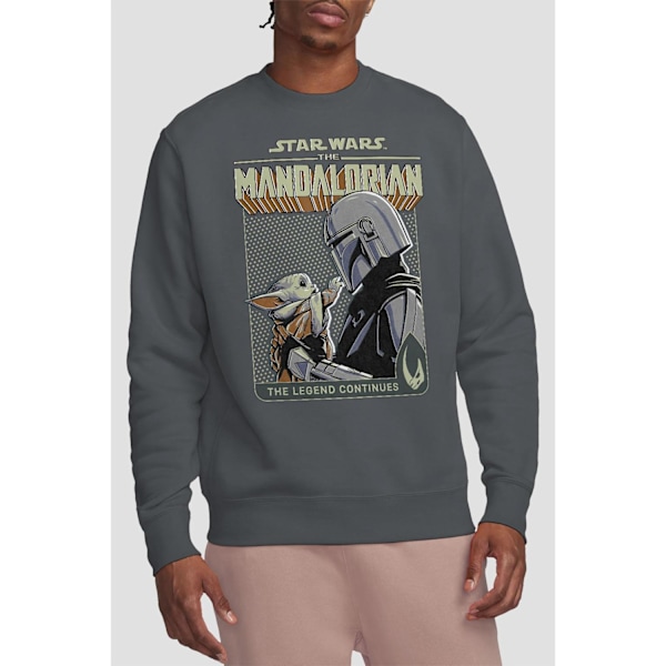 Star Wars: The Mandalorian Unisex Vuxen Legend Continues Grogu Charcoal S