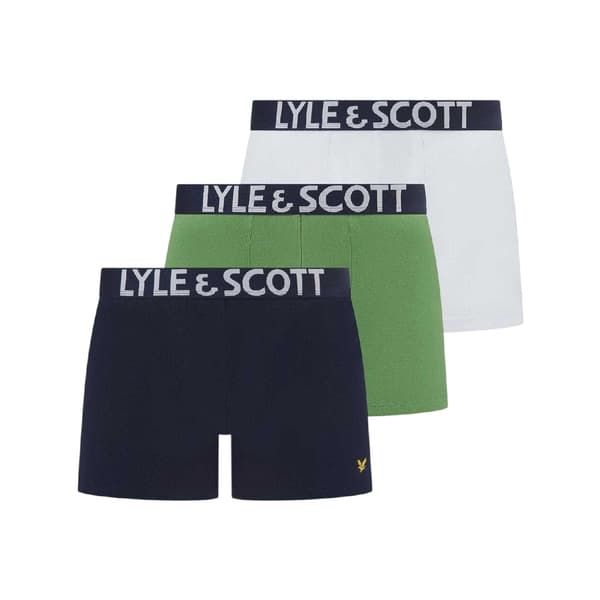 Lyle & Scott Herr Daniel Fitted Boxershorts (3-pack) XXL Gr Green/White/Blue XXL