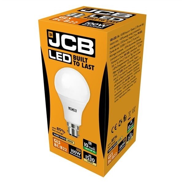 JCB LED A60 1520lm Opal 15w glödlampa B22 2700k One Size Vit White One Size