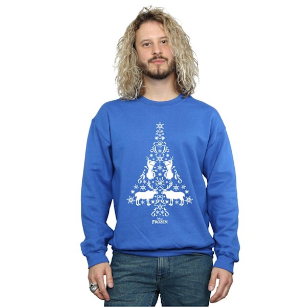 Disney Herr Frozen Julgran Sweatshirt XL Royal Blue Royal Blue XL