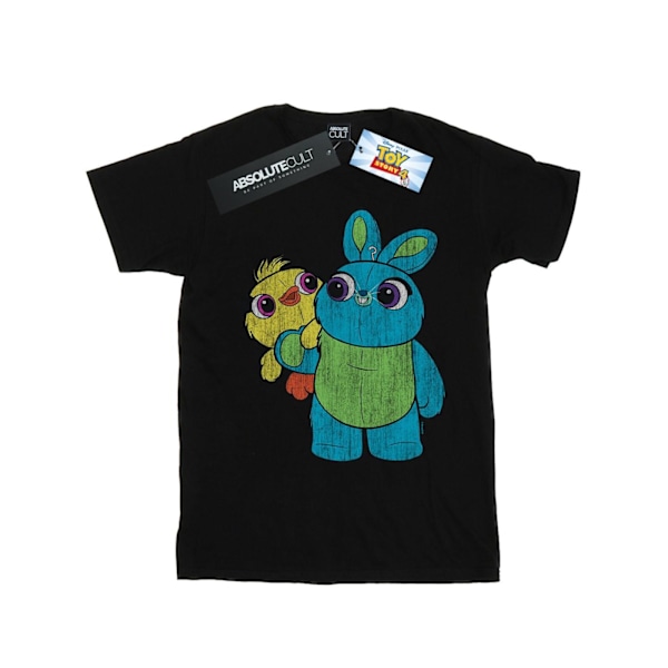 Disney Boys Toy Story 4 Ducky och Bunny Distressed Pose T-shirt Black 7-8 Years