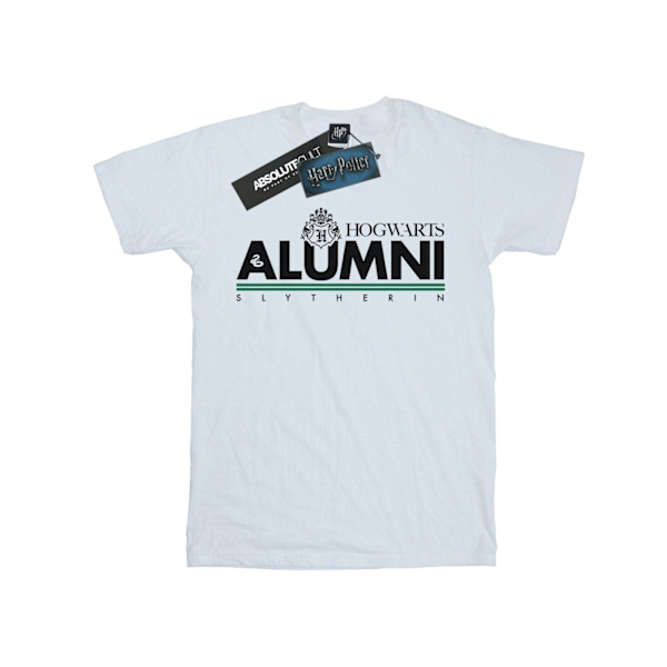 Harry Potter T-shirt för flickor Hogwarts Alumni Slytherin i bomull, 7-8 år White 7-8 Years