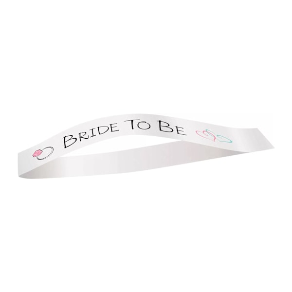 Unik fest Brud Till Vara Satin Ring Fest Sash En Storlek Vit White One Size