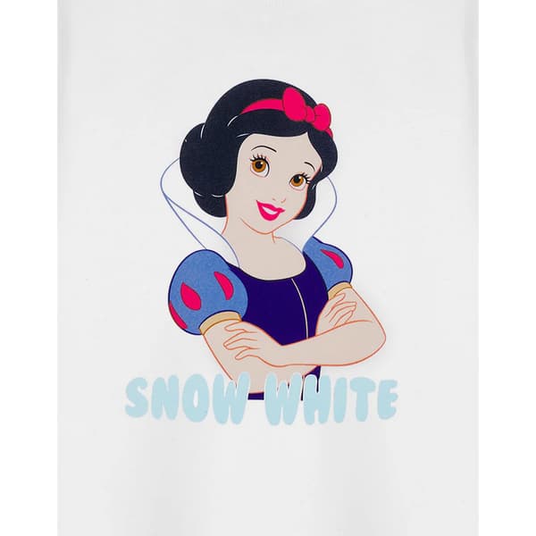 Snövit Flickor Kortärmad T-shirt 3-4 År Vit White 3-4 Years