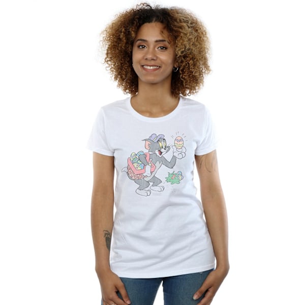 Tom And Jerry Dam/Dam T-shirt i bomull för äggjakt L Vit White L