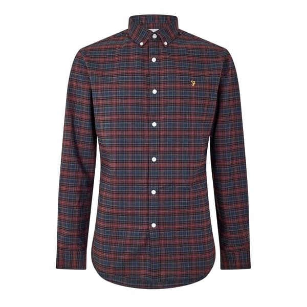 Farah Herr Carway Regular Skjorta S Röd Red S