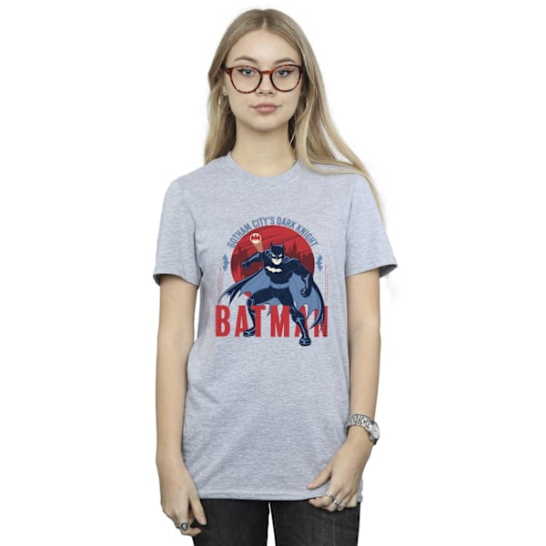 DC Comics Dam/Kvinnor Batman Gotham City Bomull Boyfriend T-S Sports Grey 3XL