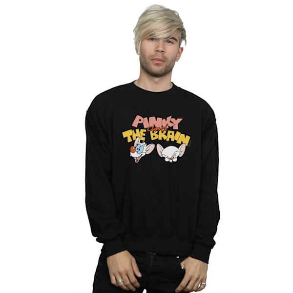 Animaniacs Herr Pinky And The Brain Huvuden Sweatshirt XL Svart Black XL