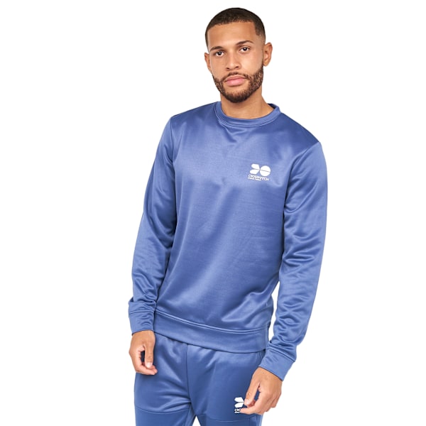 Crosshatch Langtons Crew Neck Track Top L Blå Indigo Blue Indigo L