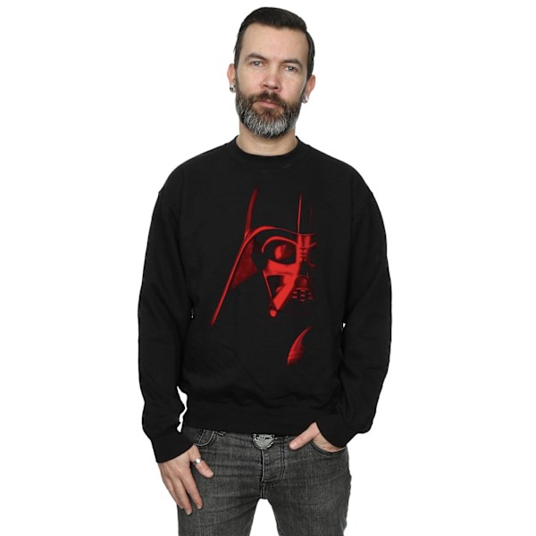 Star Wars Herr Vader Röd Ansikte Sweatshirt M Svart Black M