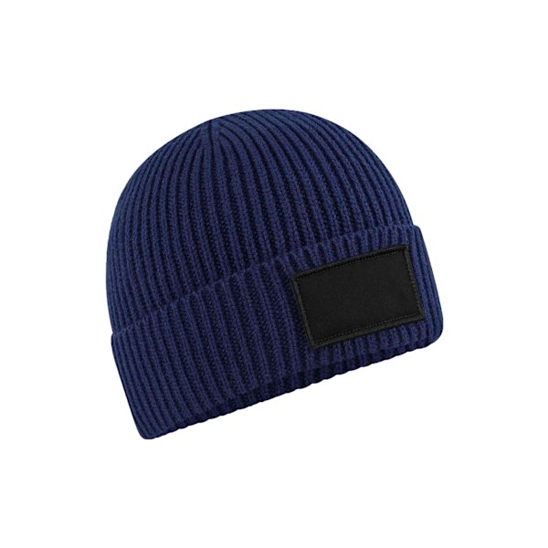 Beechfield Unisex Vuxen Patch Beanie One Size Oxford Navy/Black Oxford Navy/Black One Size