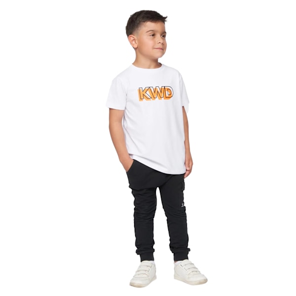 Kings Will Dream Boys Silas T-shirt 3-4 år Optic White/Black Optic White/Black/Orange 3-4 Years