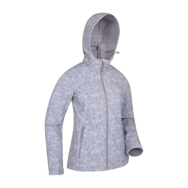 Exodus Dam/Kvinnor Tryckt Vattenavvisande Mjuk Skaljacka Light Grey 18 UK