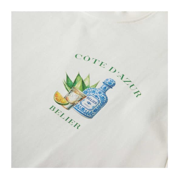 Belier Herr T-shirt med grafiskt tryck, normal passform S Vit White S