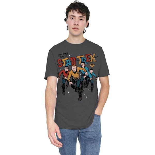 Star Trek Unisex Vuxen Deep Space Thrills T-Shirt S Kolgrå Charcoal S