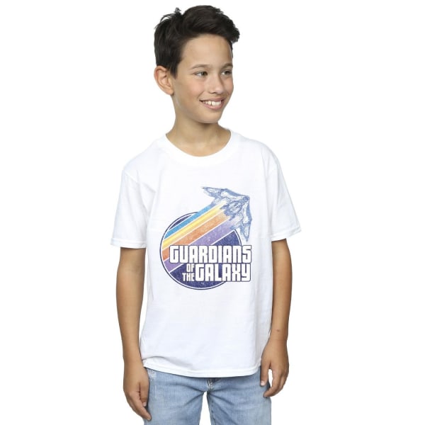 Guardians Of The Galaxy Boys Badge Rocket T-Shirt 12-13 år W White 12-13 Years
