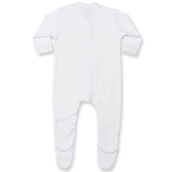 Larkwood Baby Plain Sleepsuit Newborn Vit White Newborn