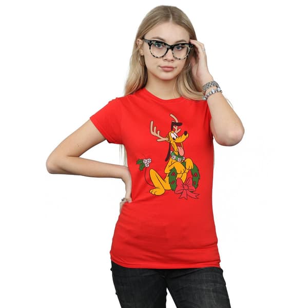 Disney Dam/Dam Pluto Julren Bomulls T-shirt S Red S