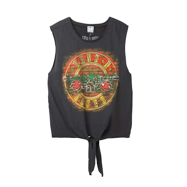 Amplified Womens/Ladies Neon Bullet Guns N Roses Top XS Charcoa Charcoal XS