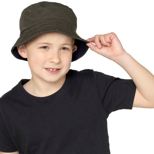 Tom Franks Barn/Barn T-Kids Vändbar Bucket Hat 7-10 yea Khaki/Navy 7-10 years