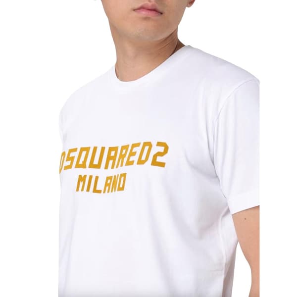 DSquared2 Herr Milano T-shirt i bomull M Vit White M