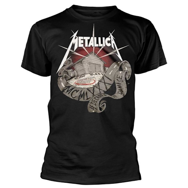 Metallica Unisex Vuxen 40-årsjubileum Garage Baktryck Cotto Black XL