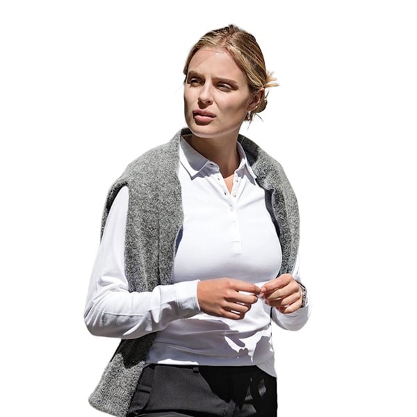 Nimbus Womens/Ladies Carlington Deluxe Long Sleeve Polo Shirt S White S