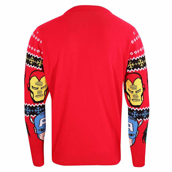 Marvel Unisex Vuxen Ansikten Stickad Sweatshirt XXL Flerfärgad Multicoloured XXL