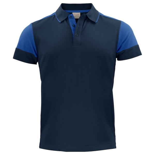 Printer Herr Prime Contrast Polo Shirt XXL Cobalt Blue/Marinblå Cobalt Blue/Navy XXL