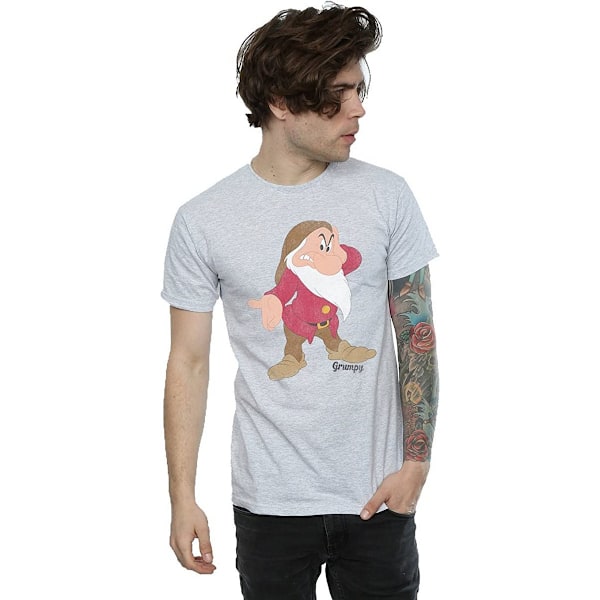 Snövit och de sju dvärgarna herr Classic Grumpy Heather T-shirt L grå Grey L