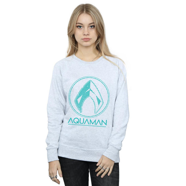 DC Comics Dam/Dam Aquaman Aqua Logo Sweatshirt M Sports G Sports Grey M