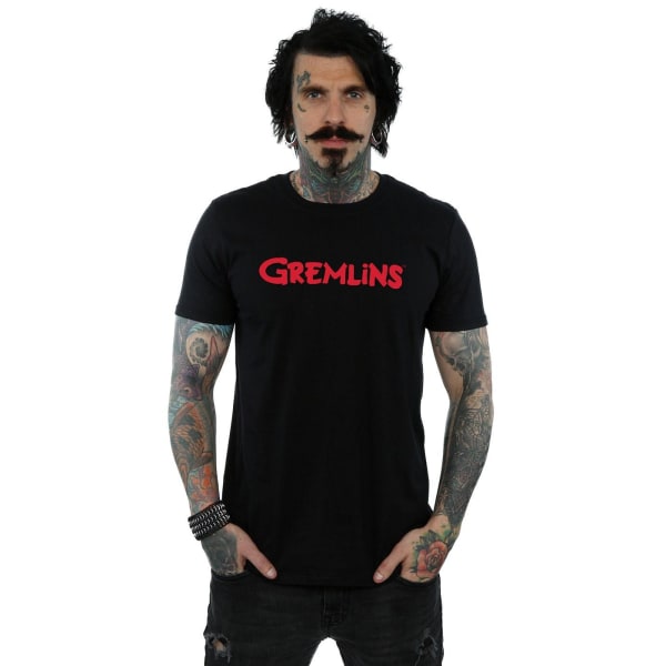 Gremlins Herr Text Logo T-Shirt L Svart Black L