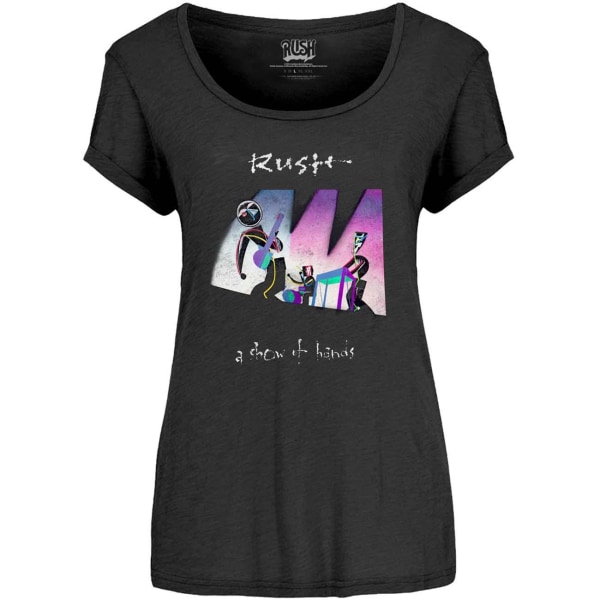 Rush Womens/Ladies Hand Show Of Hands Bomulls T-shirt S Svart Black S