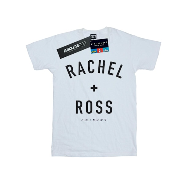 Friends Dam/Damer Rachel Och Ross Text Bomull Boyfriend T-S White M