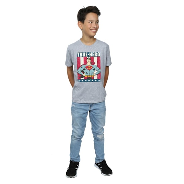 DC Comics Boys Superman True Hero T-shirt 12-13 år Sports Grå Sports Grey 12-13 Years