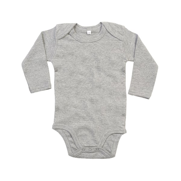 Babybugz Baby Heather Långärmad Bodysuit 6-12 Månader Grå Marl Grey Marl 6-12 Months