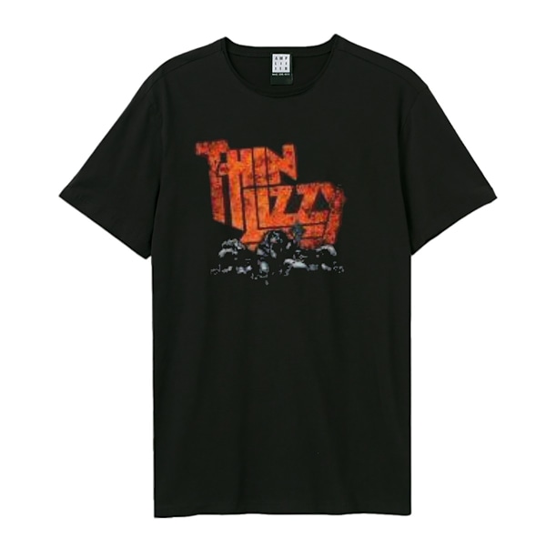 Amplified Unisex Adult Thin Lizzy Halloween Logo T-Shirt XL Svart Black XL