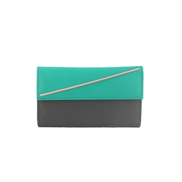 Eastern Counties Leather Andria Colour Block Läderplånbok En Shadow/Turquoise One Size
