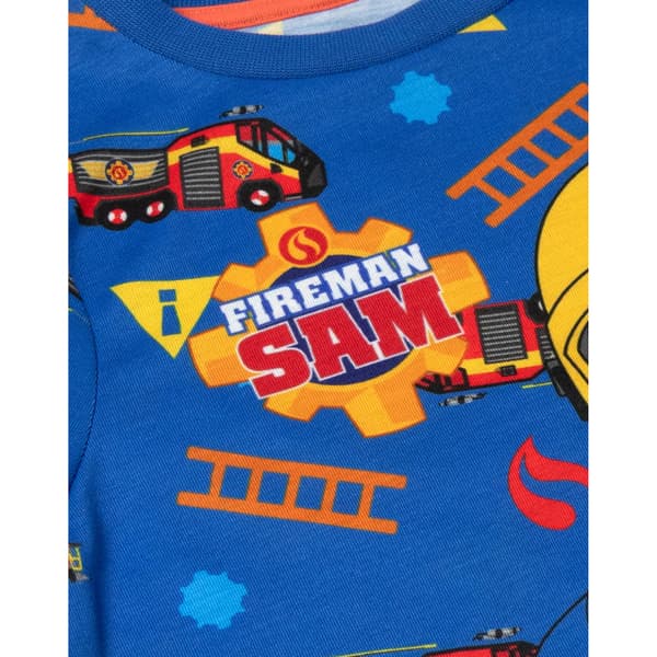 Brandman Sam Pojkar Karaktär Långärmad Lång Pyjamas Set 2-3 År Blue 2-3 Years