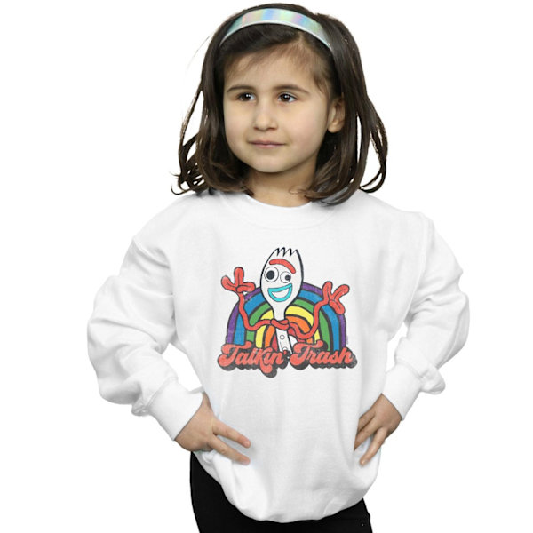 Disney Girls Toy Story 4 Forky Talkin´ Trash Sweatshirt 5-6 År White 5-6 Years