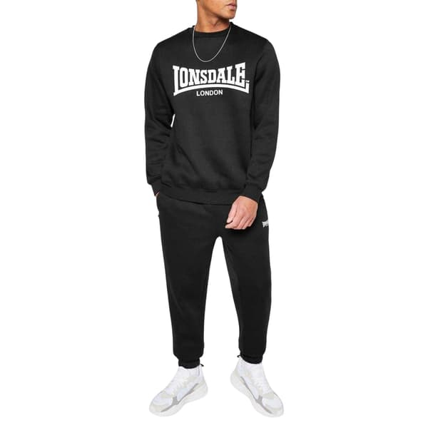 Lonsdale Herr Essential Joggingbyxor i Polyesterblandning M Svart Black M