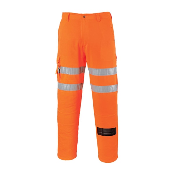 Portwest Hi-Vis Rail Arbetsbyxor Herr XS R Orange Orange XS R