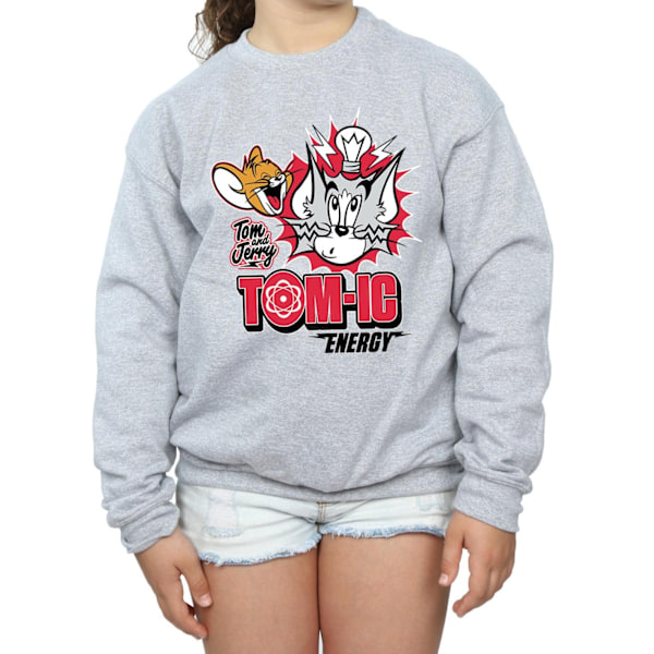 Tom And Jerry Girls Tomic Energy Sweatshirt 12-13 år Sport Sports Grey 12-13 Years