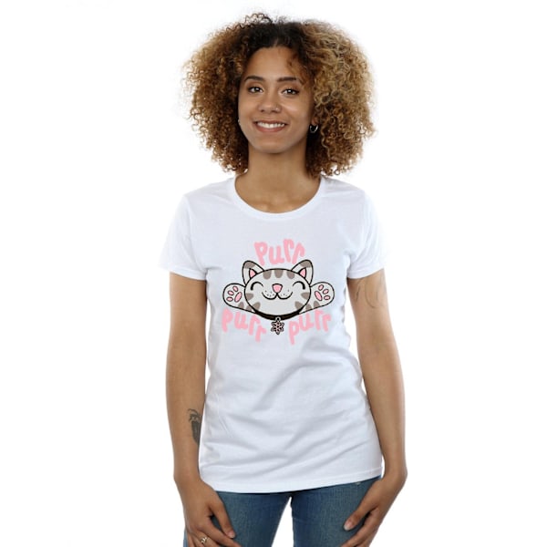 Big Bang Theory Dam/Damer Mjuk Kitty Purr Bomull T-shirt XX White XXL