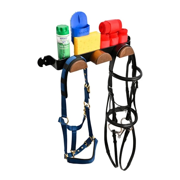 Stubbs Shelfie Retro Bridle Rack One Size Svart/Brun Black/Brown One Size