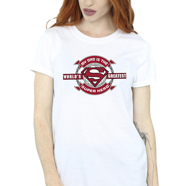 DC Comics Dam/Dam Superman Superhjälte Bomull Boyfriend T- White XL