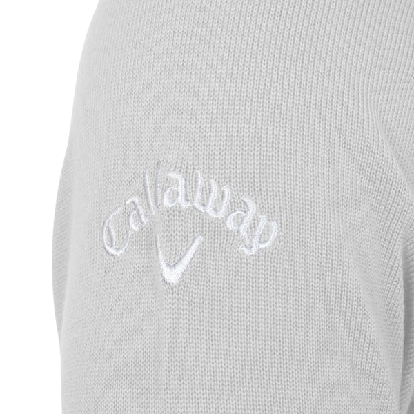 Callaway Ribbstickad V-ringad Merinoulltröja L Pärlblå Pearl Blue L