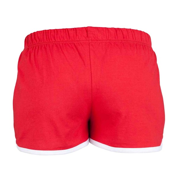 Skinni Fit Dam/Kvinna Retro Shorts 14 UK Röd/Vit Red/White 14 UK
