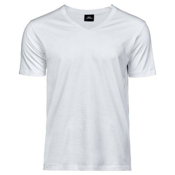 Tee Jays herrlyxig V-ringad T-shirt L vit White L